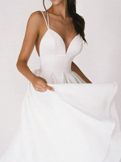 Ermina | Elegante Midi-Jurk met Spaghettibandjes