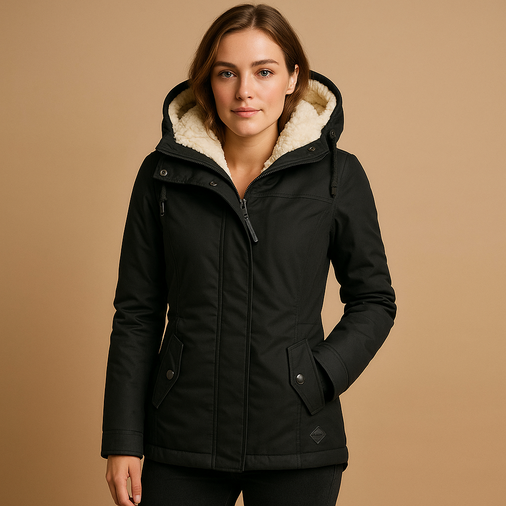 Warme Stijlvolle Vrouwen Parka Winterjas Met Capuchon