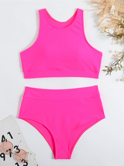 Britney | High-Neck Bikini met Hoog Getailleerd Broekje