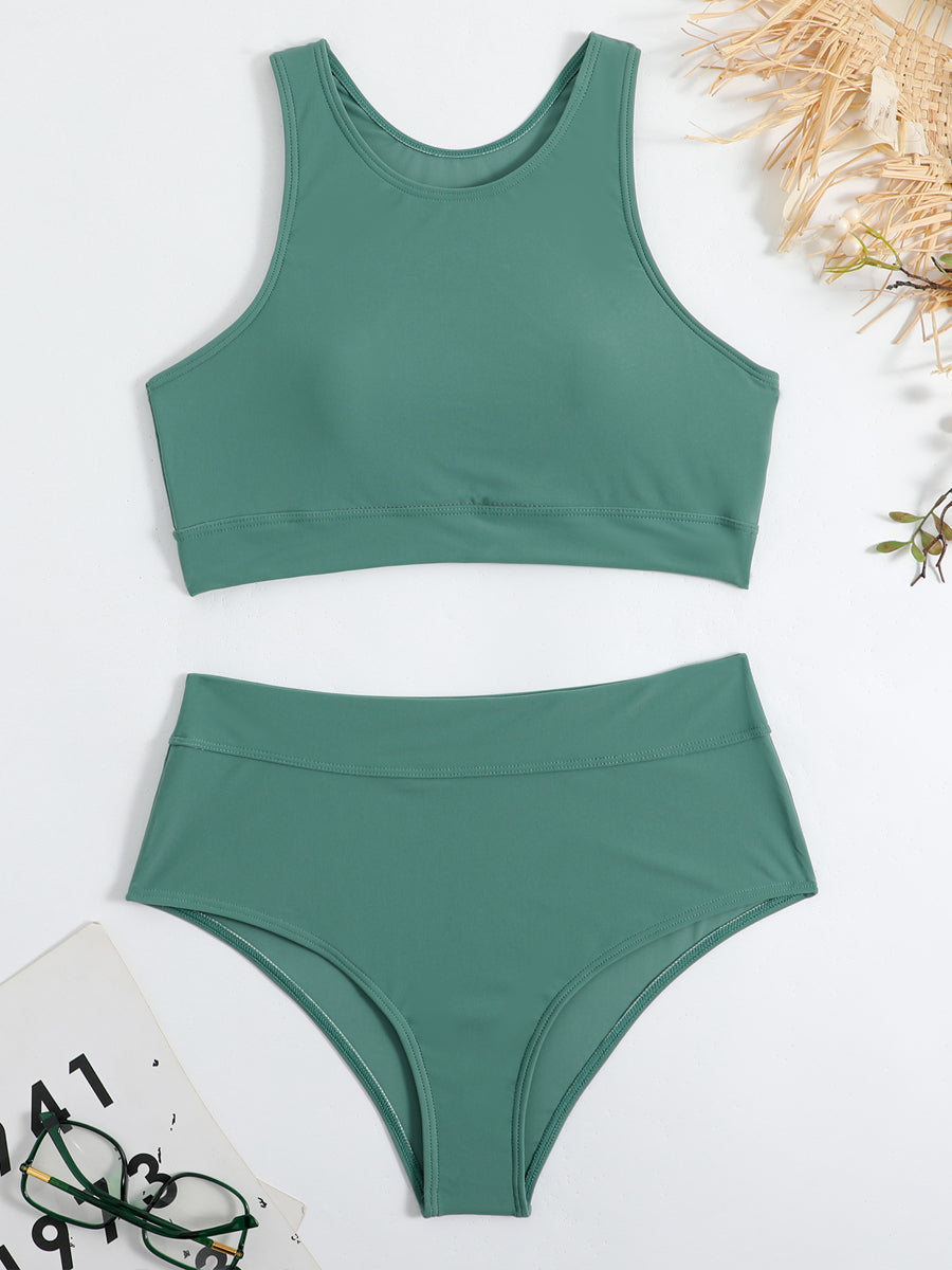 Britney | High-Neck Bikini met Hoog Getailleerd Broekje
