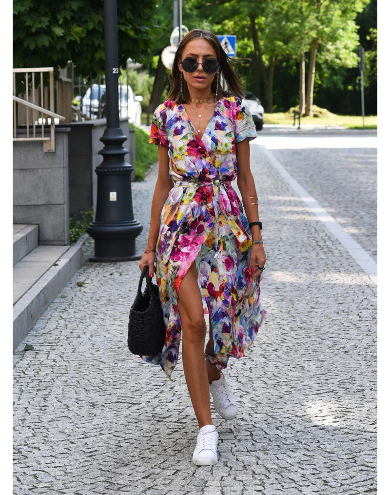 Quinleigh | Floral Wrap Maxi Dress