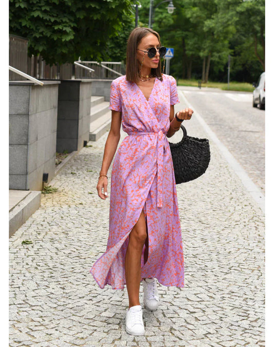 Quinleigh | Floral Wrap Maxi Dress
