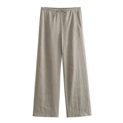 Elegante Oversized Dames Blazer-Broek Set met Ceintuur