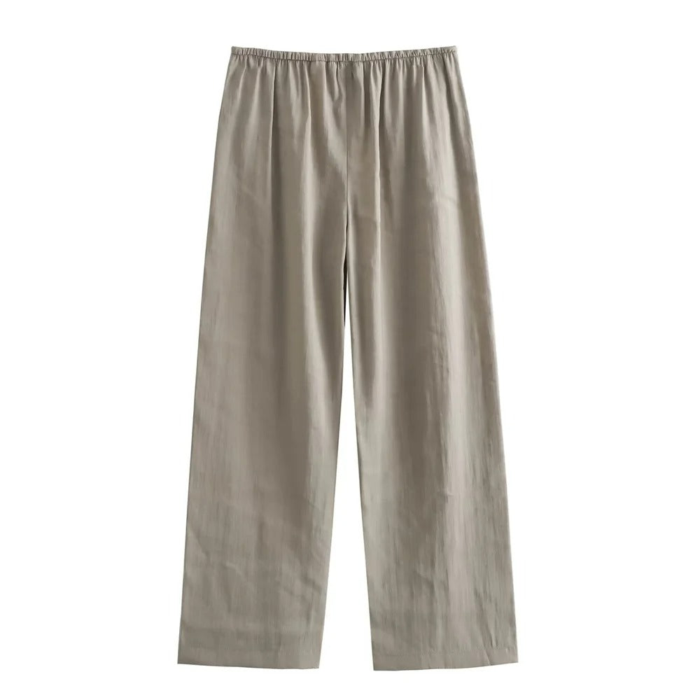 Elegante Oversized Dames Blazer-Broek Set met Ceintuur