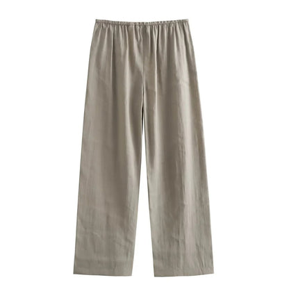 Elegante Oversized Dames Blazer-Broek Set met Ceintuur