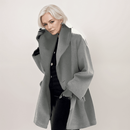 Manteau Oversize en Tissu Effet Laine pour Femme - Emilia Lane