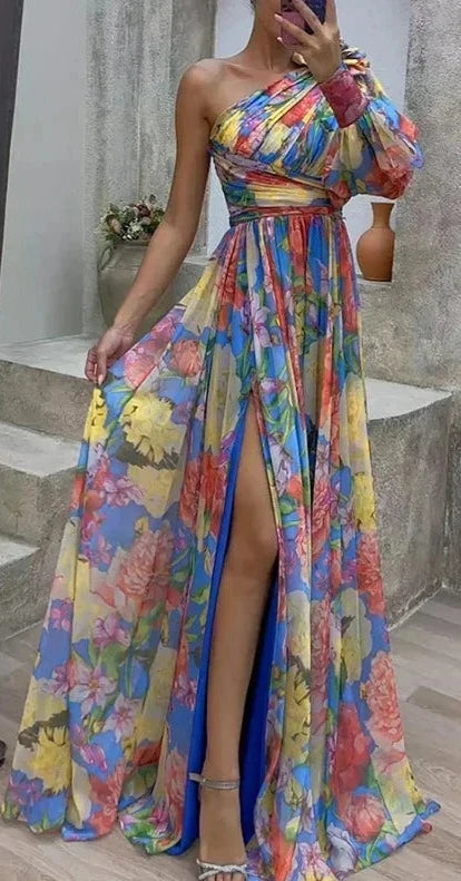 Bandy | Elegante One-Shoulder Bloemenjurk