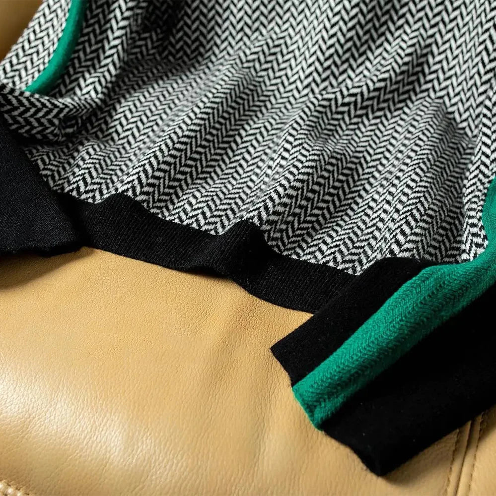 Stijlvolle Retro Gestreepte Dames Coltrui met Lange Mouwen