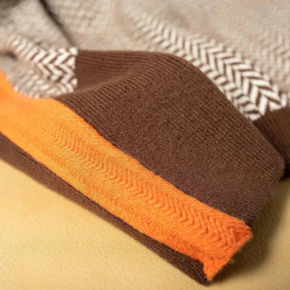 Stijlvolle Retro Gestreepte Dames Coltrui met Lange Mouwen