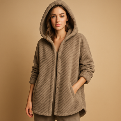 Warme Zachte Vrouwen Teddy Jas Met Capuchon