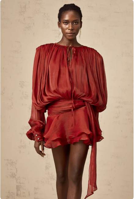 Dawnee | Luchtige Draped Mini Jurk met Elegante
