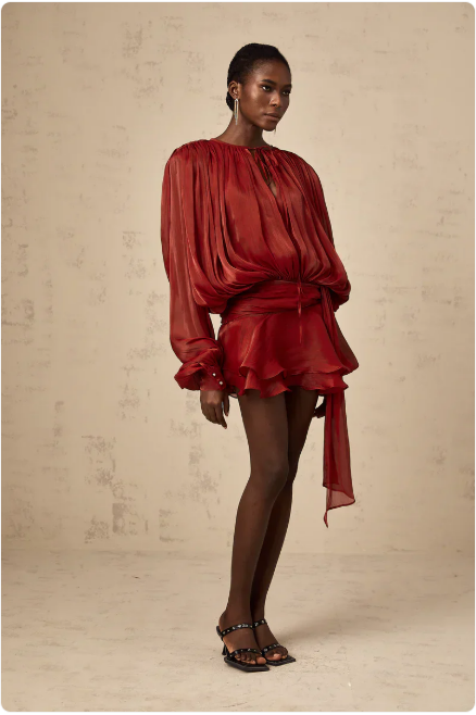 Dawnee | Luchtige Draped Mini Jurk met Elegante