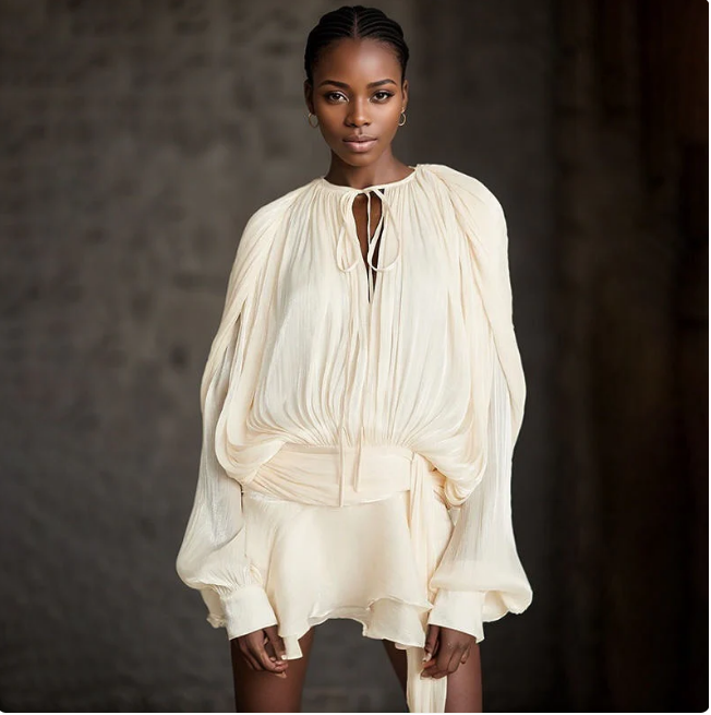 Dawnee | Luchtige Draped Mini Jurk met Elegante