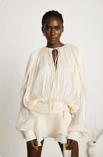 Dawnee | Luchtige Draped Mini Jurk met Elegante