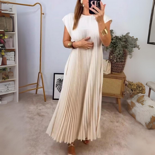 Demie | Luchtige Plissé Maxi Jurk