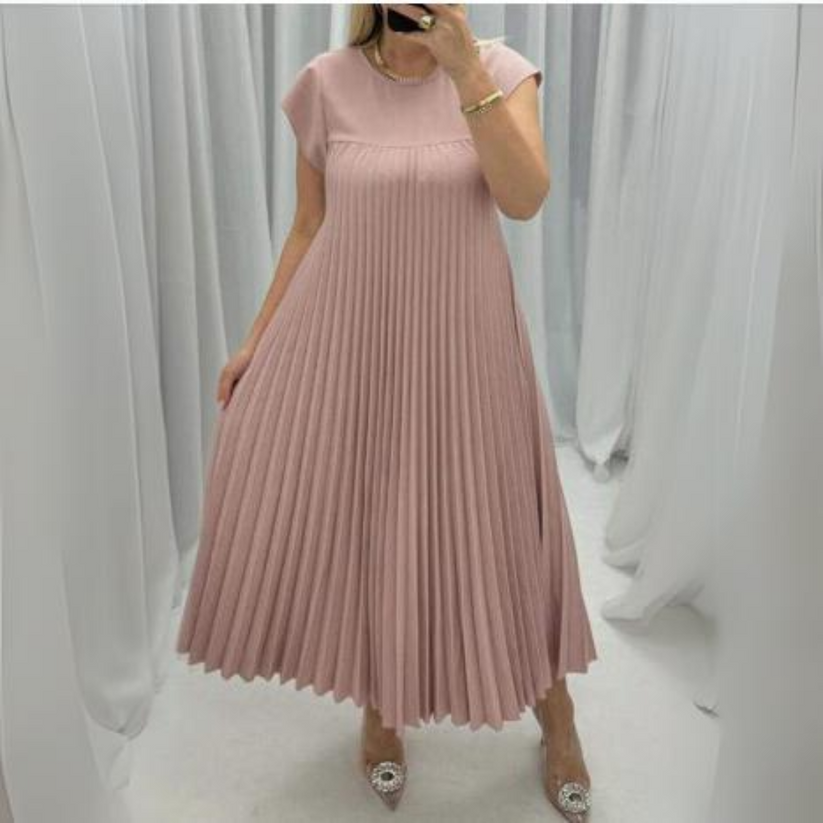 Demie | Luchtige Plissé Maxi Jurk