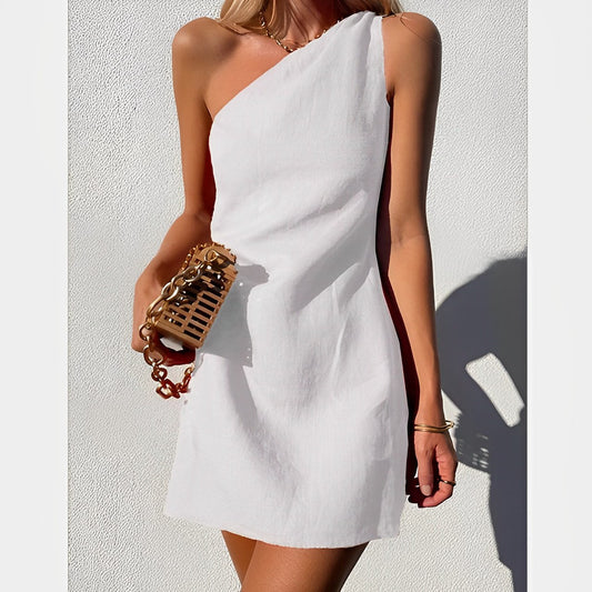Luci | One-Shoulder Zomerse Mini Jurk
