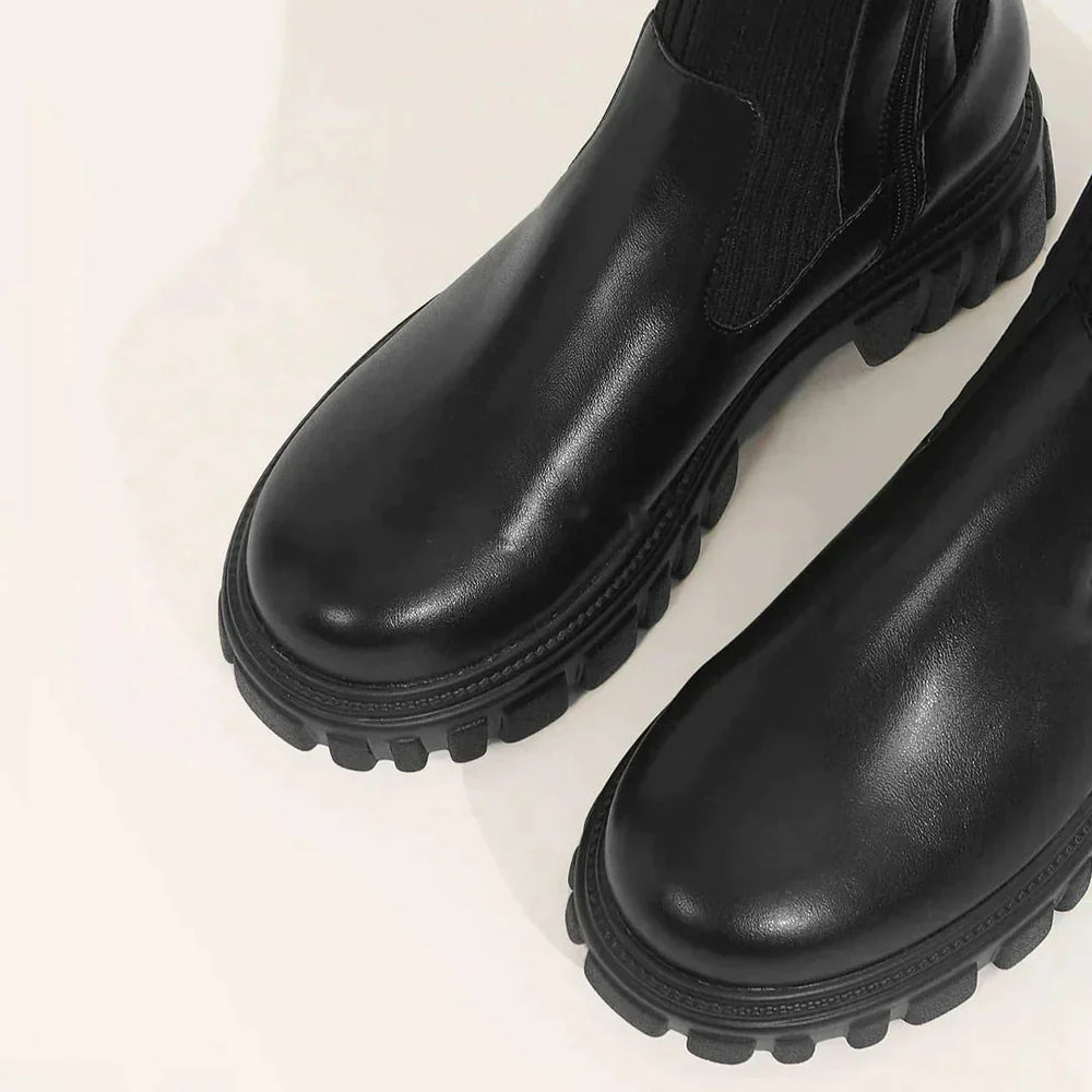 Bottes Hautes Tendance et Élégantes pour Femmes avec Fermeture Éclair