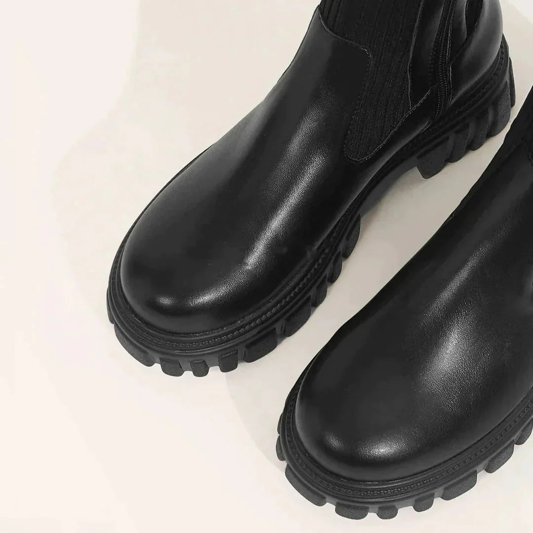 Trendy Stijlvolle Dames Kniehoge Laarzen met Rits