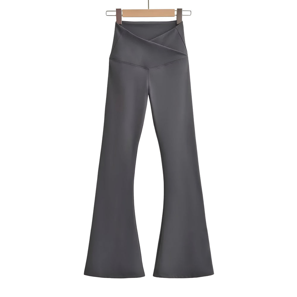 Pantalon évasé tendance et confortable pour femmes avec taille haute