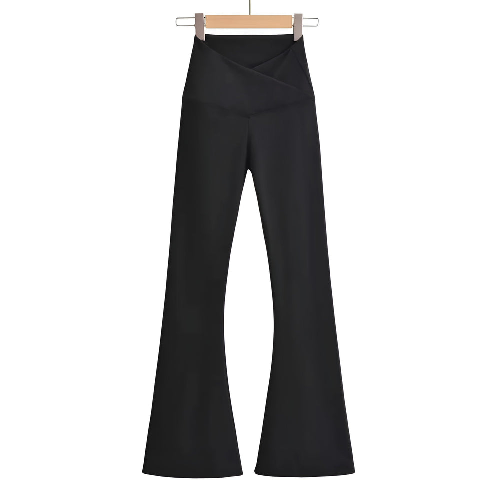 Pantalon évasé tendance et confortable pour femmes avec taille haute