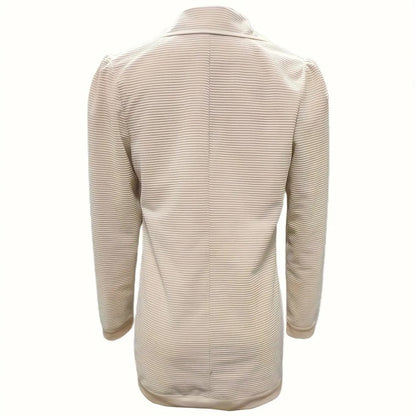 Stijlvolle Dames Gebreide Blazer met Dubbele Knoopsluiting