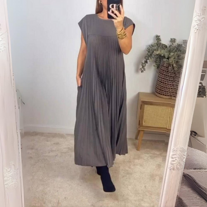Demie | Luchtige Plissé Maxi Jurk