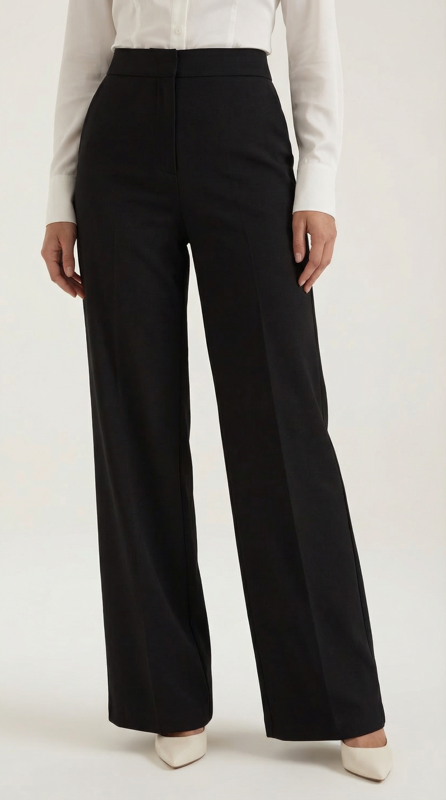 Pantalon confortable pour femmes à taille haute et jambes larges