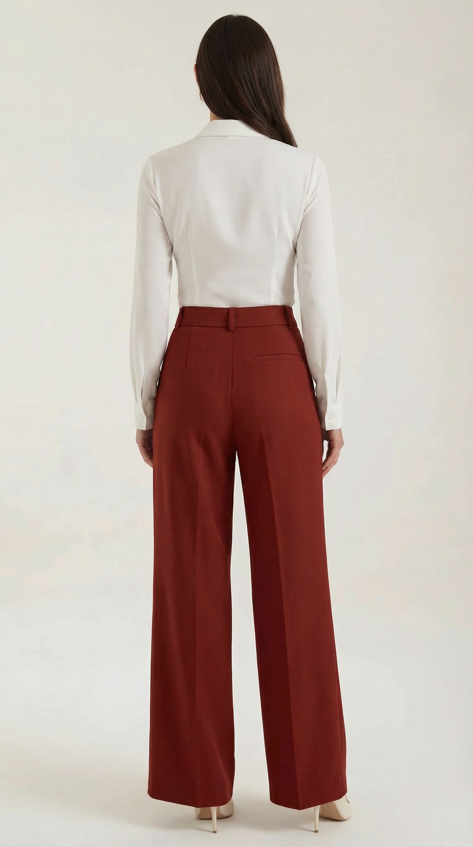 Pantalon confortable pour femmes à taille haute et jambes larges