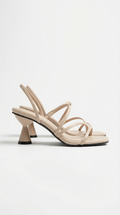 Sandals With Straps And Kitten Heel For Women