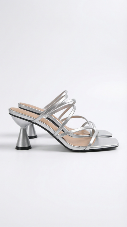 Sandals With Straps And Kitten Heel For Women