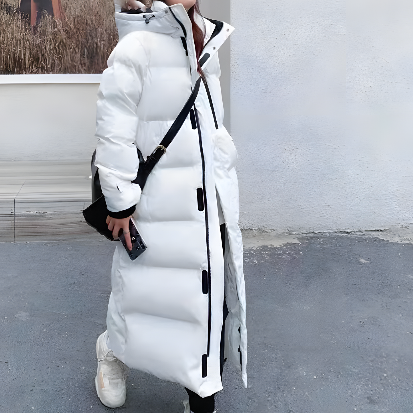 Lange Oversized Dames Maxi Puffer Winterjas met Capuchon