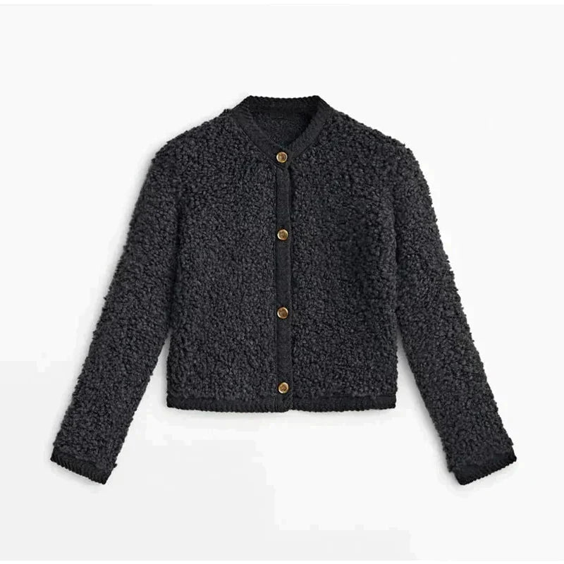 Ester | Teddy Knit Cardigan met Knopen