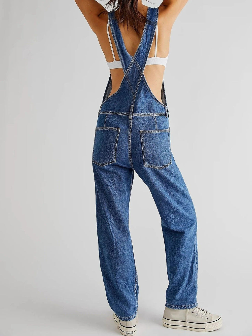 Malani|Salopette en denim coupe décontractée avec look vintage