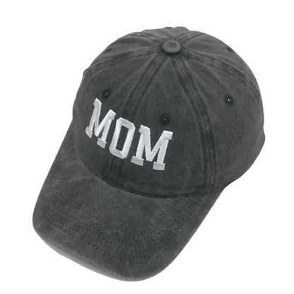 Stijlvolle Baseball Pet met Geborduurde Mom/Dad Lettering