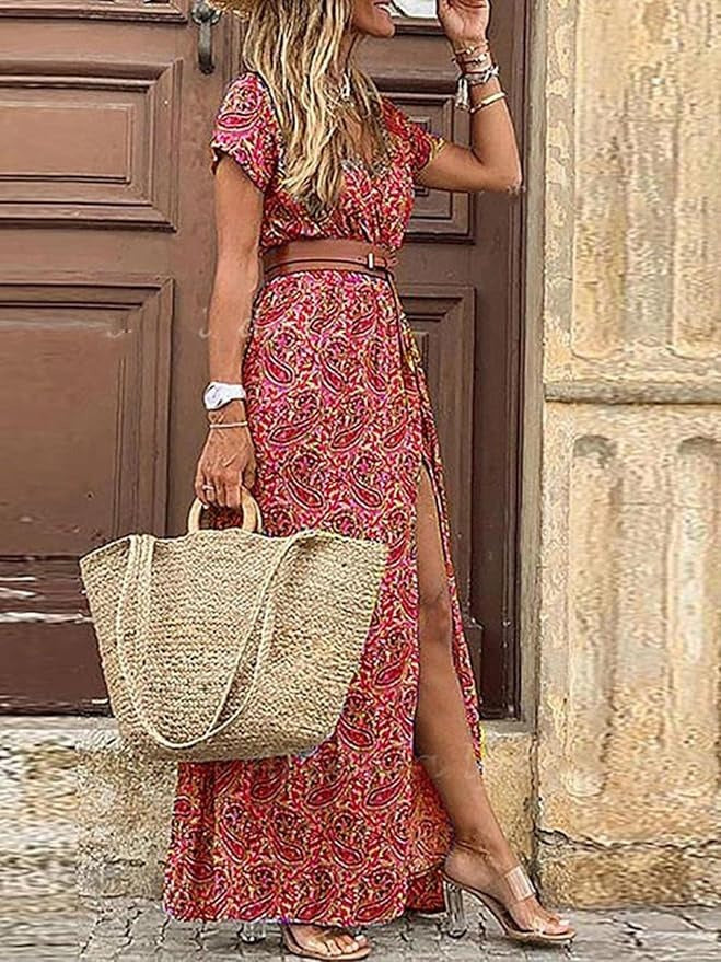 Nerisa | Bohemian Paisley Maxi Dress
