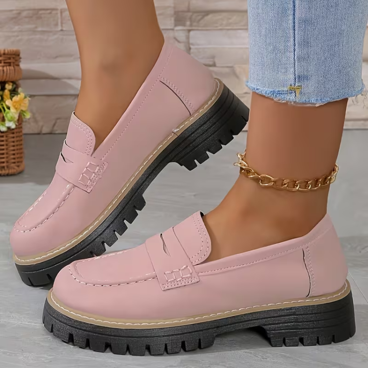 Elegant Orthopedic Loafers With Chunky Sole