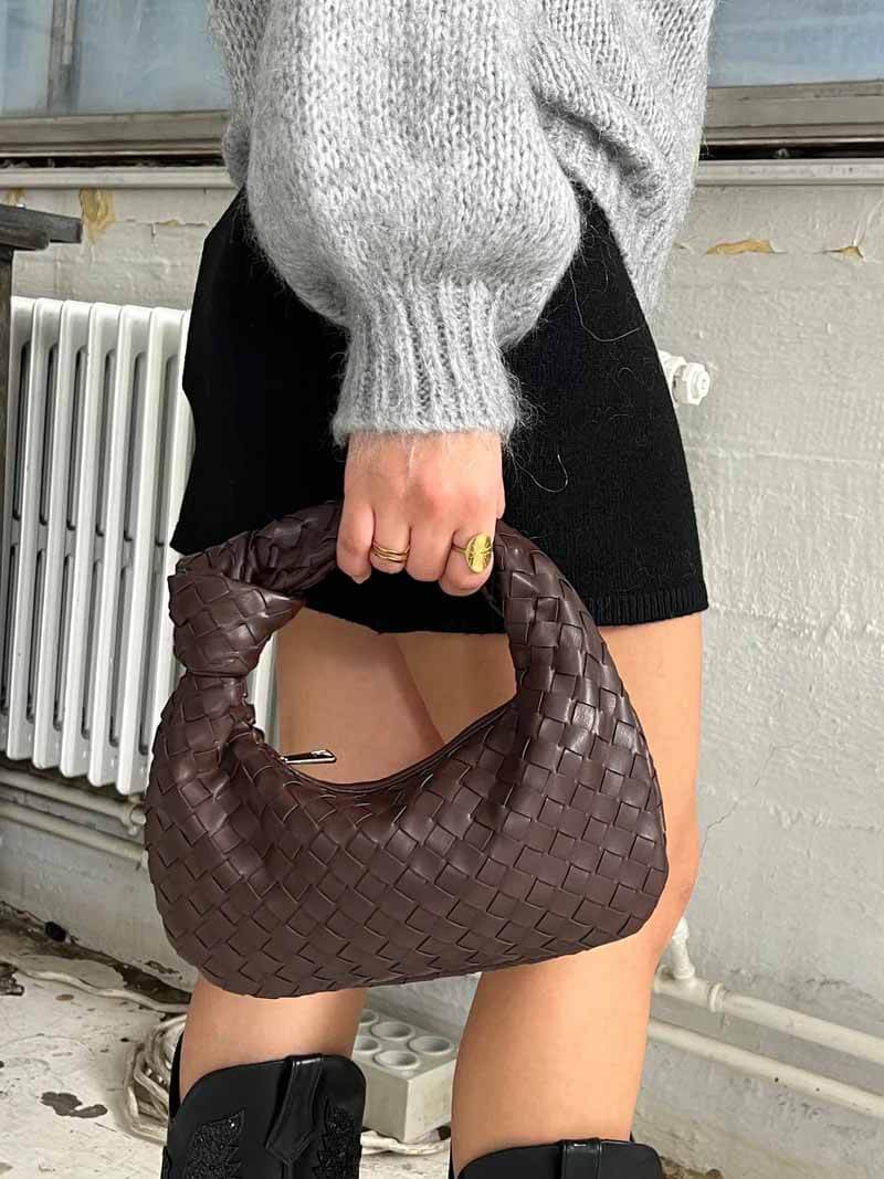 Blair | Luxe Gevlochten Handtas in Metallic