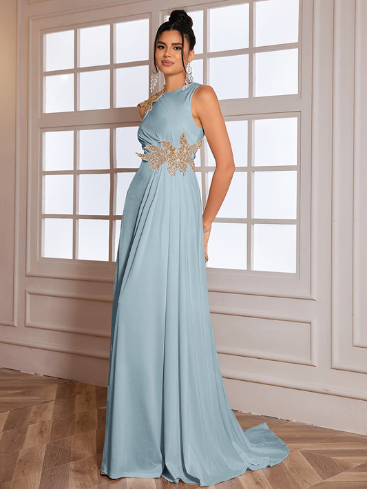 Davianna | Elegante Gala Jurk met Kantdetail
