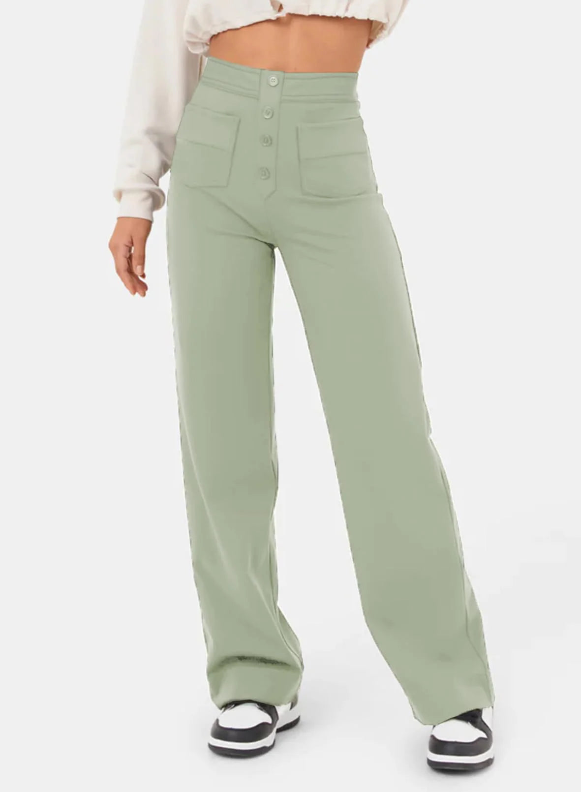 Amalie | Hoge Taille Wijde Pijpen Broek