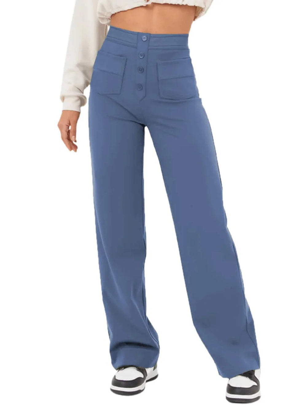 Amalie | Pantalon taille haute à jambes larges