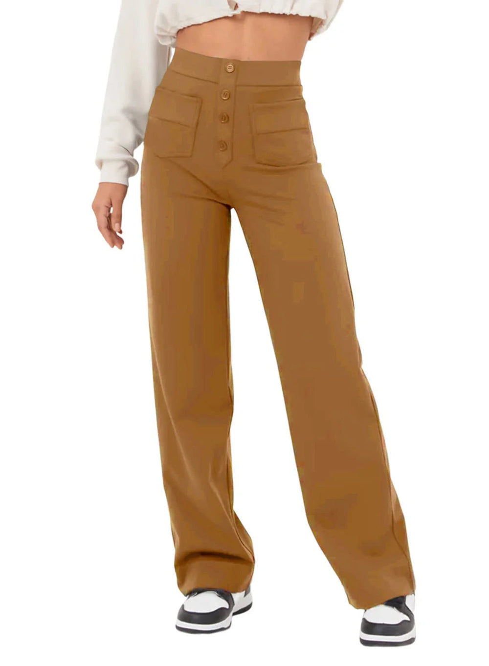 Amalie | Pantalon taille haute à jambes larges
