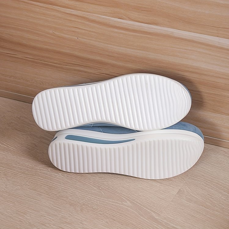 Margy|Baskets slip-on femme avec fermeture éclair dorée et semelle surélevée