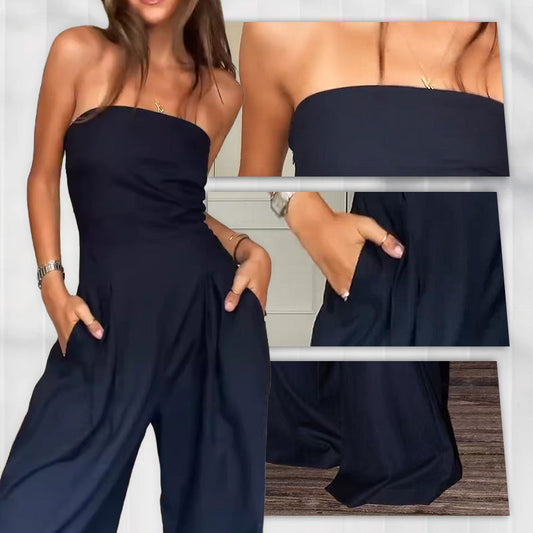Sonila | Strapless Maxi Dress with Pockets