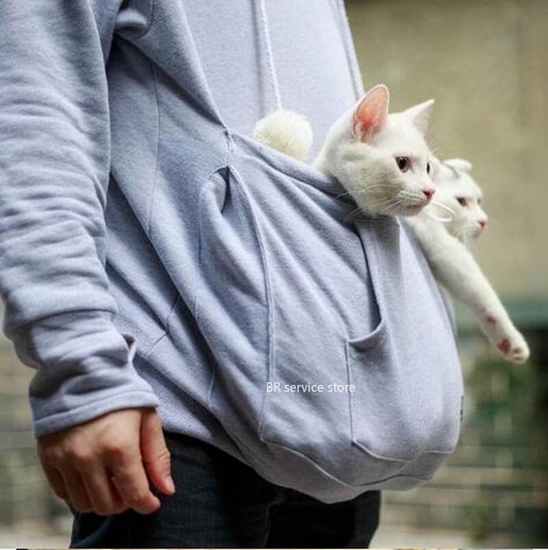 Comfortable Practical Women's Hoodie with Front Pocket for Pets