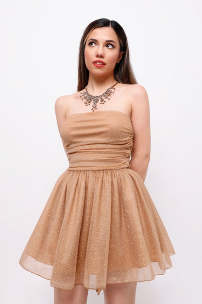 Jasmine | Strapless Glitter Cocktailjurk