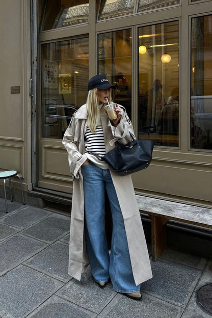 Trench Coat Long Oversize pour Femme - Emilia Lane