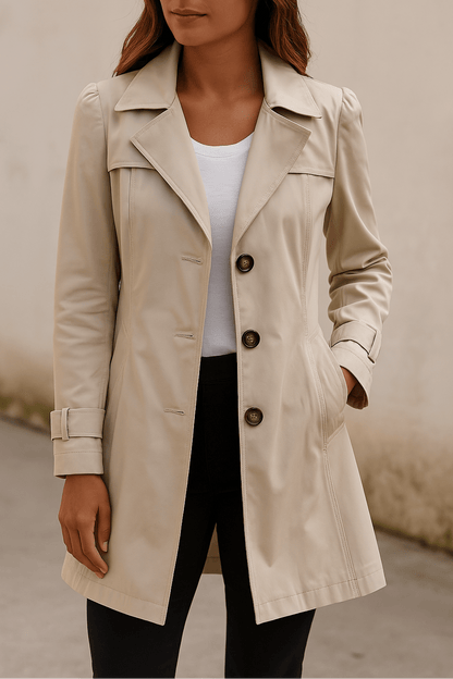 Trench Coat Mi-Long pour Femme - Emilia Lane