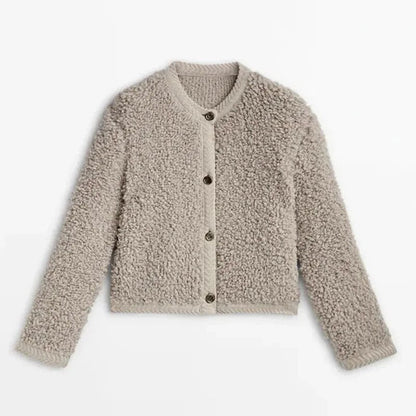 Ester | Teddy Knit Cardigan met Knopen