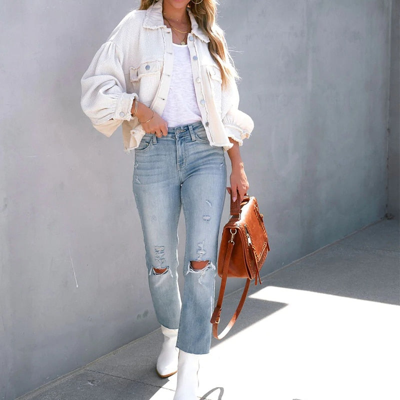 Manteau tendance et confortable pour dames avec poches